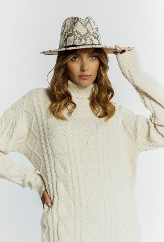 Kapelusz damski z motywem zwierzęcym