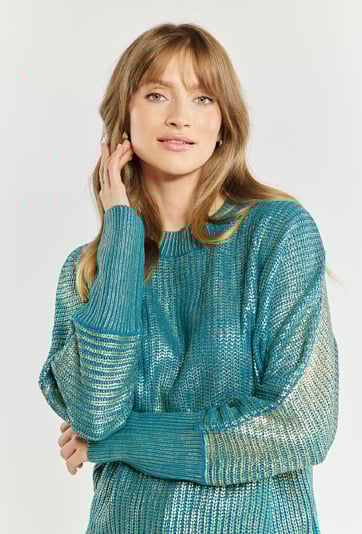 Sweter damski z połyskiem