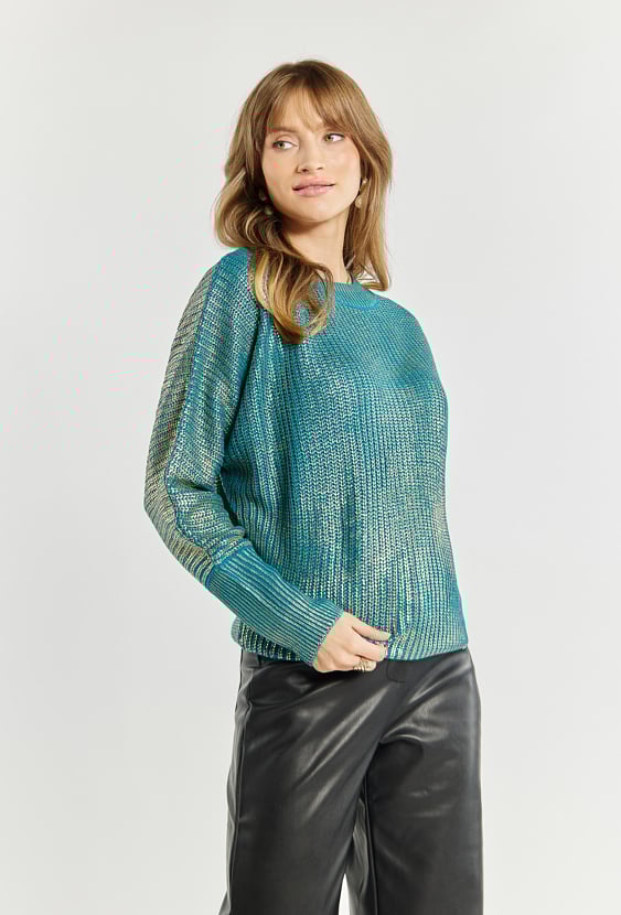 Sweter damski z połyskiem