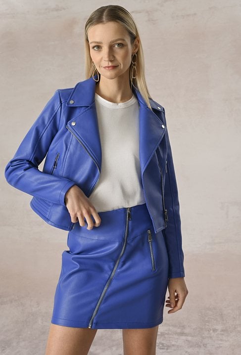 Krótka spódnica z imitacji skóry