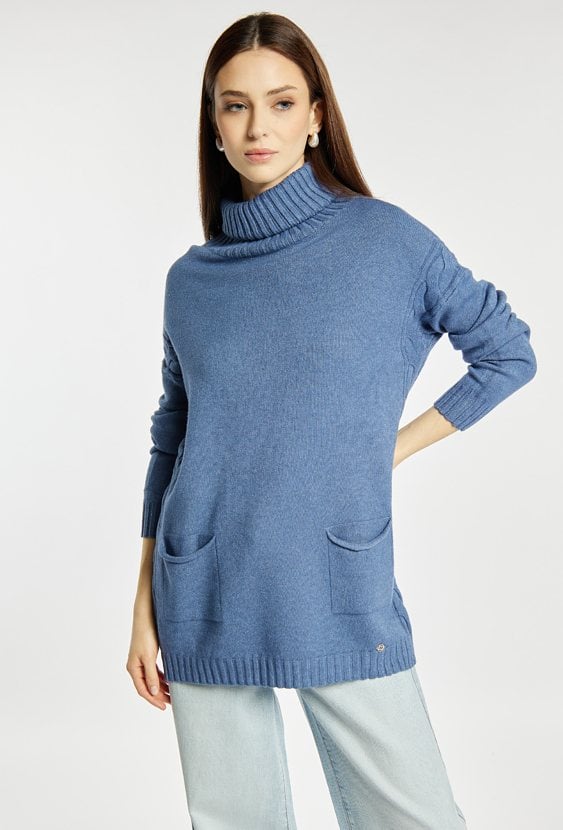 Sweter damski z golfem