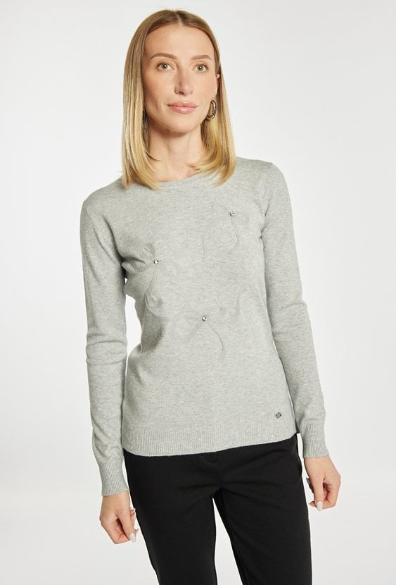 Sweter z kokardkami