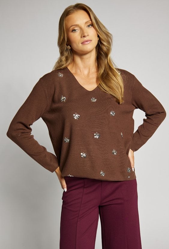 Sweter z aplikacjami