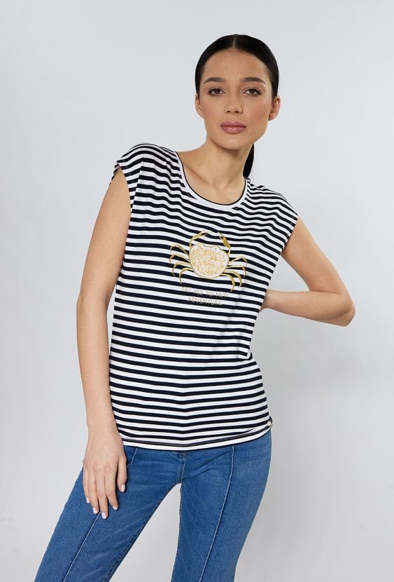 T-shirt damski w paski