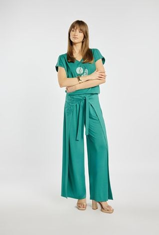 Spodnie z efektownym wiązaniem