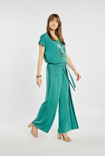 Spodnie z efektownym wiązaniem