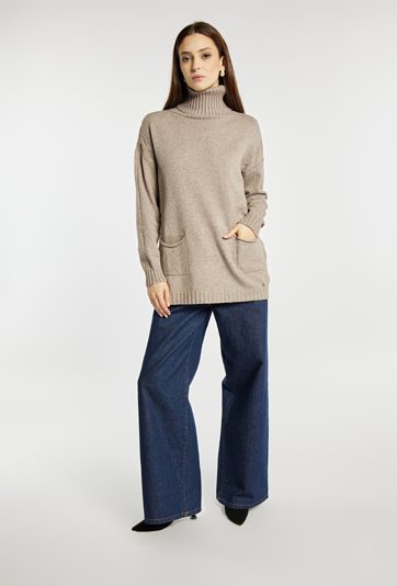 Sweter damski z golfem