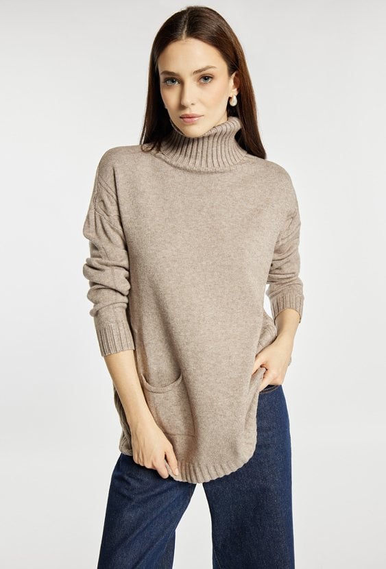 Sweter damski z golfem