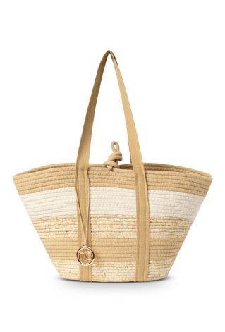 Pleciona torba plażowa NOBO w paski