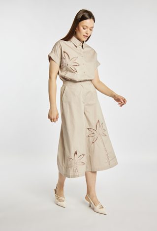 Spodnie typu Culotte z bawełny