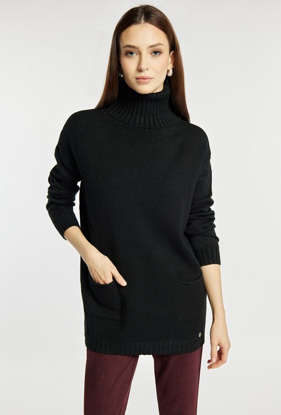 Sweter damski z golfem