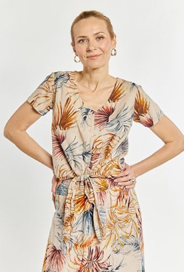 Wzorzysta bluzka damska