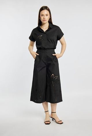 Spodnie typu Culotte z bawełny