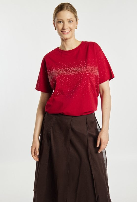 T-shirt z cekinami