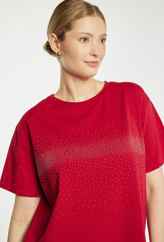 T-shirt z cekinami