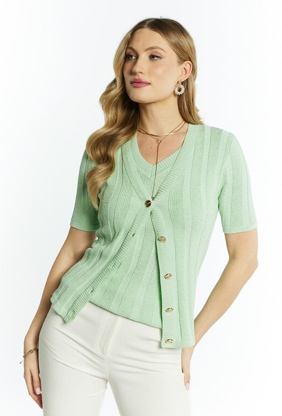 Sweter damski z krótkim rękawem