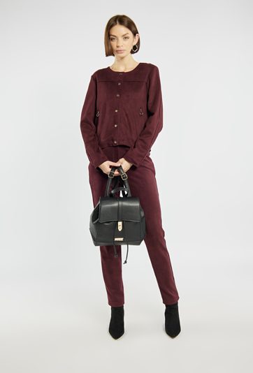 Plecak z klapą i ściągaczem