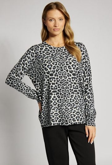 Sweter damski ze zwierzęcym wzorem