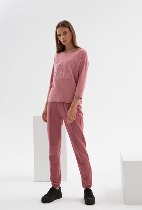 Bluza z cekinową aplikacją