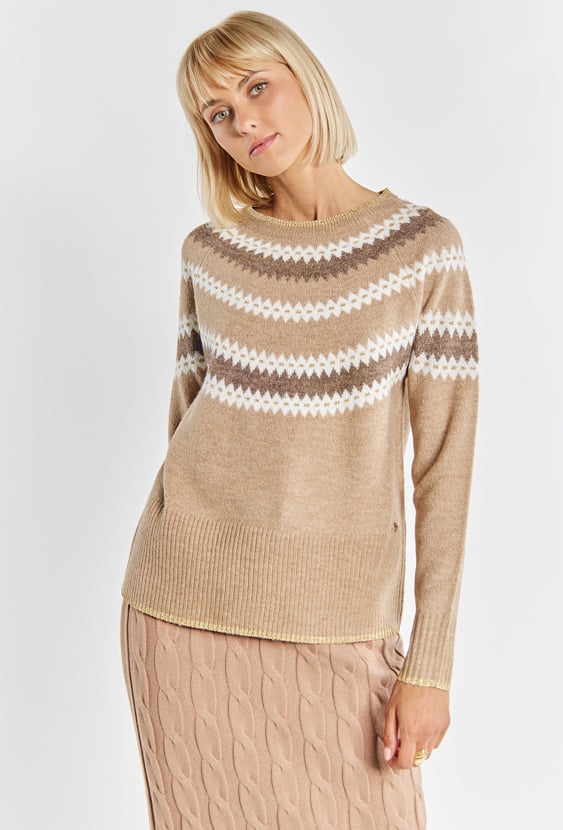 Sweter damski z wzorem