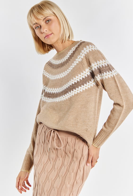 Sweter damski z wzorem