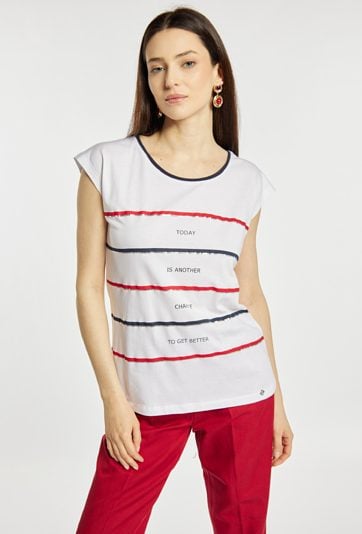 T-shirt damski z wzorem