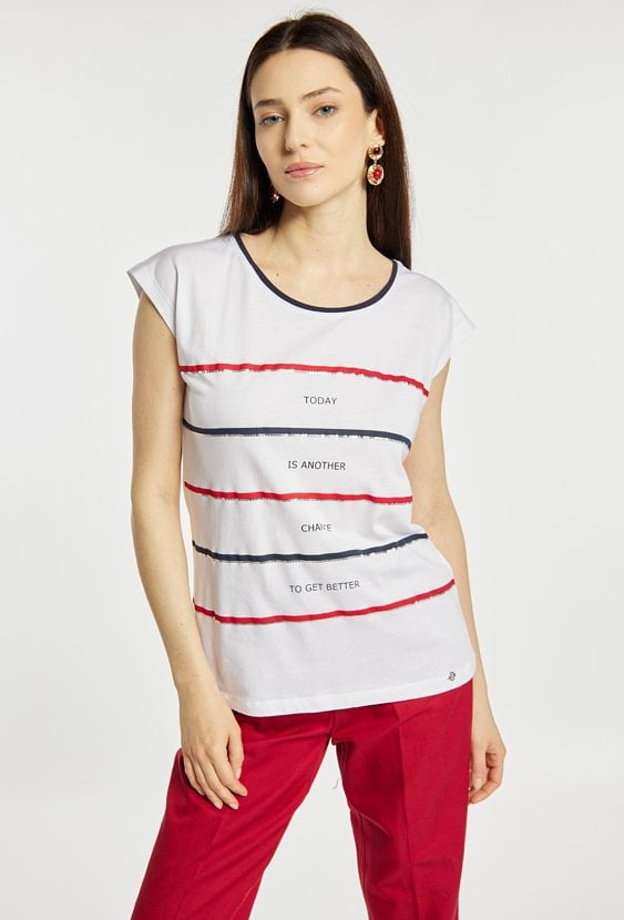 T-shirt damski z wzorem