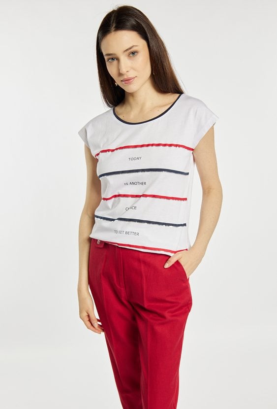 T-shirt damski z wzorem