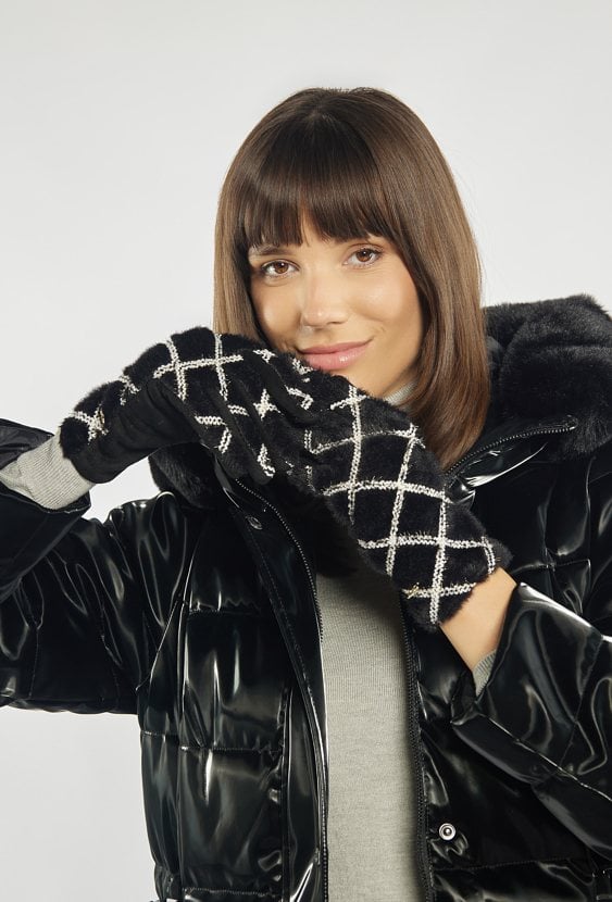 Eleganckie czarne rękawiczki