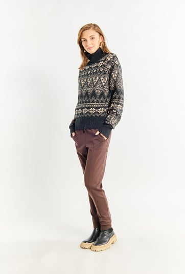 Sweter damski z wzorem