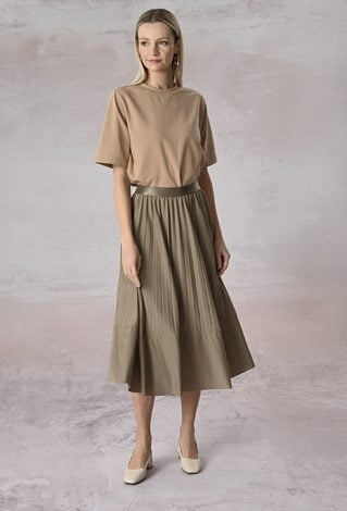 Beżowa spódnica z plisami