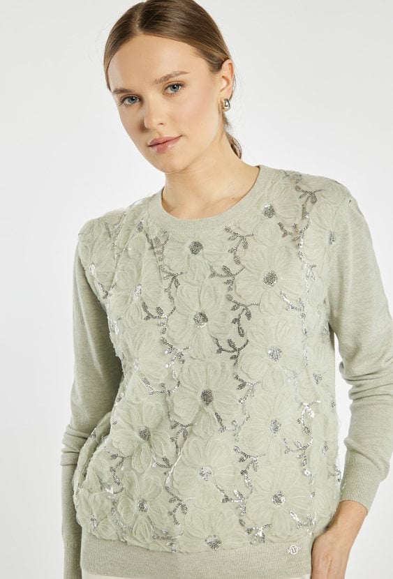 Sweter z cekinami