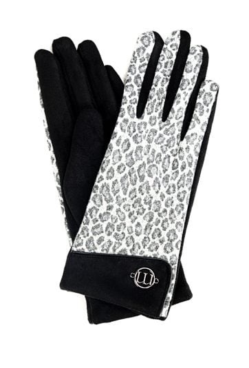 Rękawiczki z wzorem w panterkę