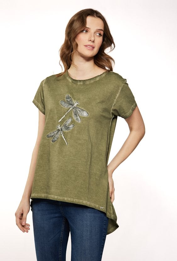 T-shirt z efektem sprania