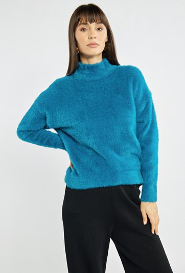 Sweter damski z krótkim włosiem