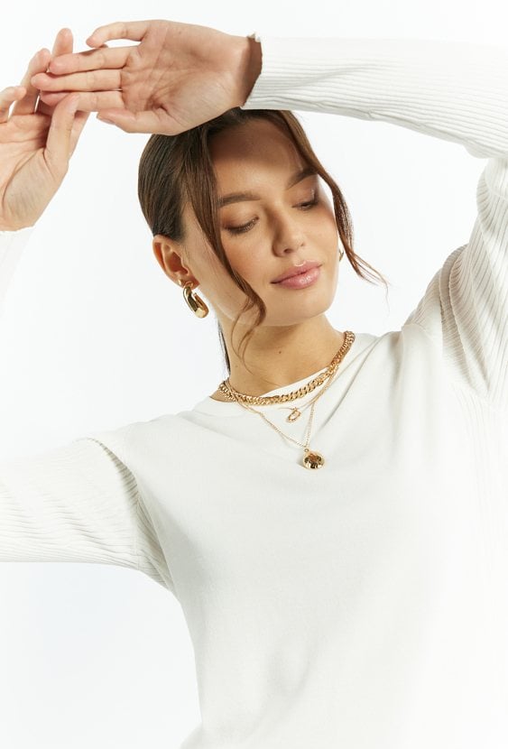 Dopasowany sweter damski