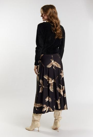 Wzorzysta spódnica midi