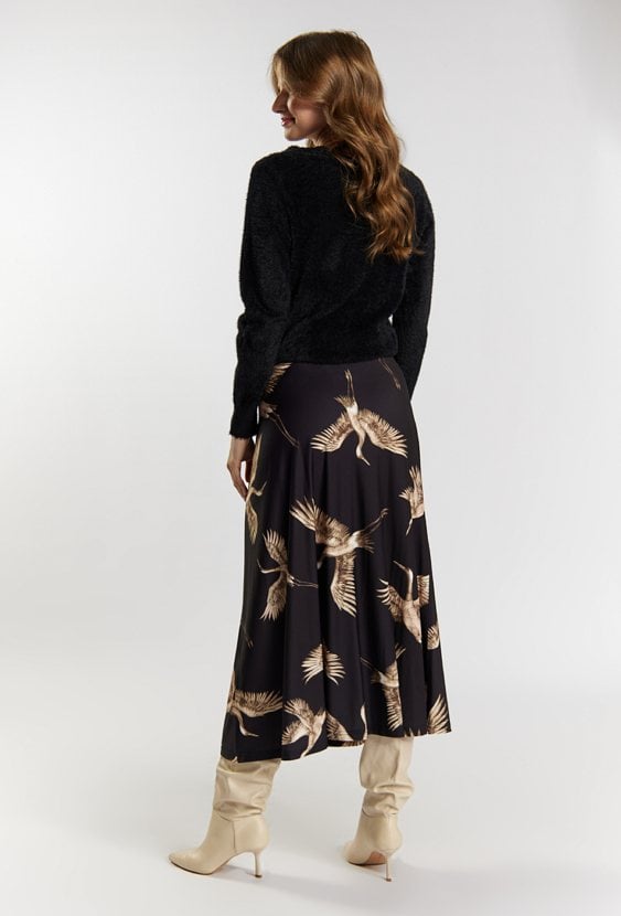 Wzorzysta spódnica midi