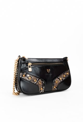 Torebka damska z ozdobnymi wstawkami