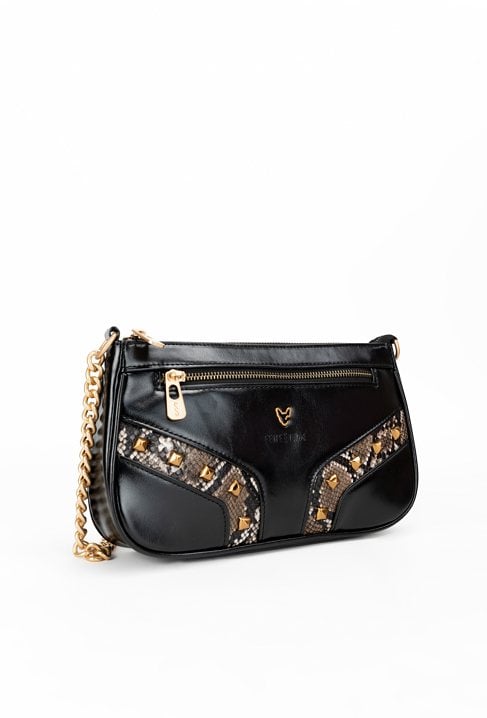 Torebka damska z ozdobnymi wstawkami