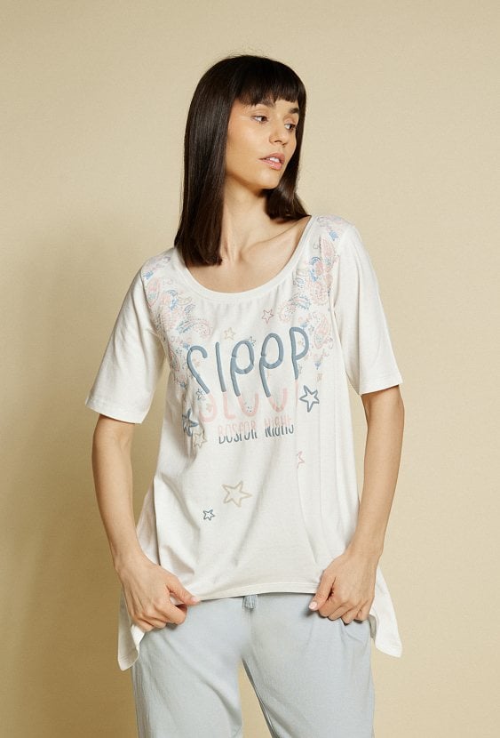 Asymetryczna koszulka od piżamy