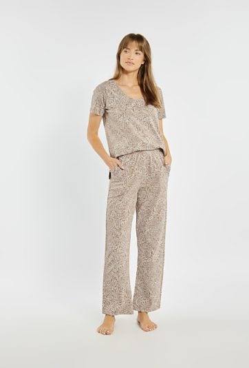 Spodnie od piżamy w paisleyowy wzór