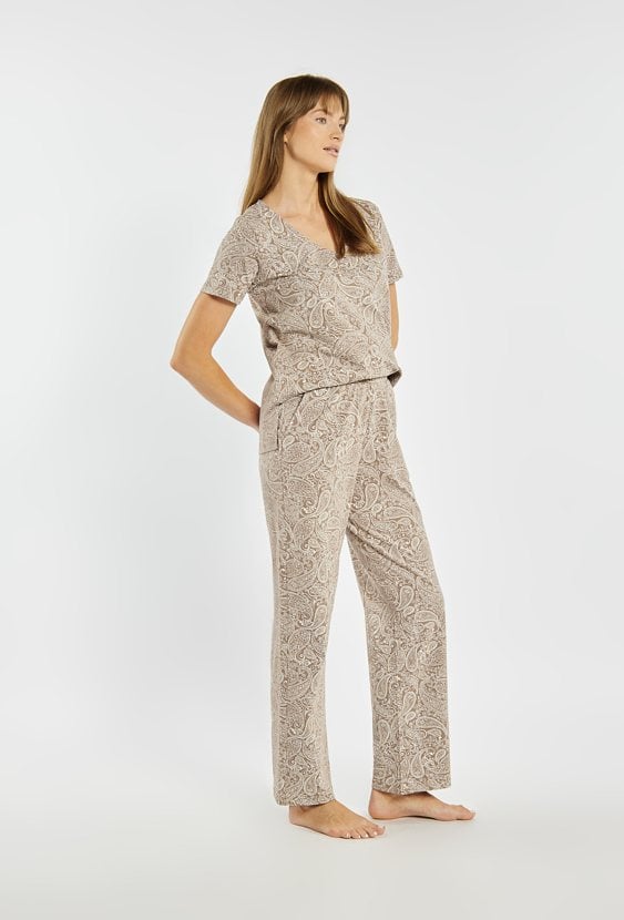 Spodnie od piżamy w paisleyowy wzór