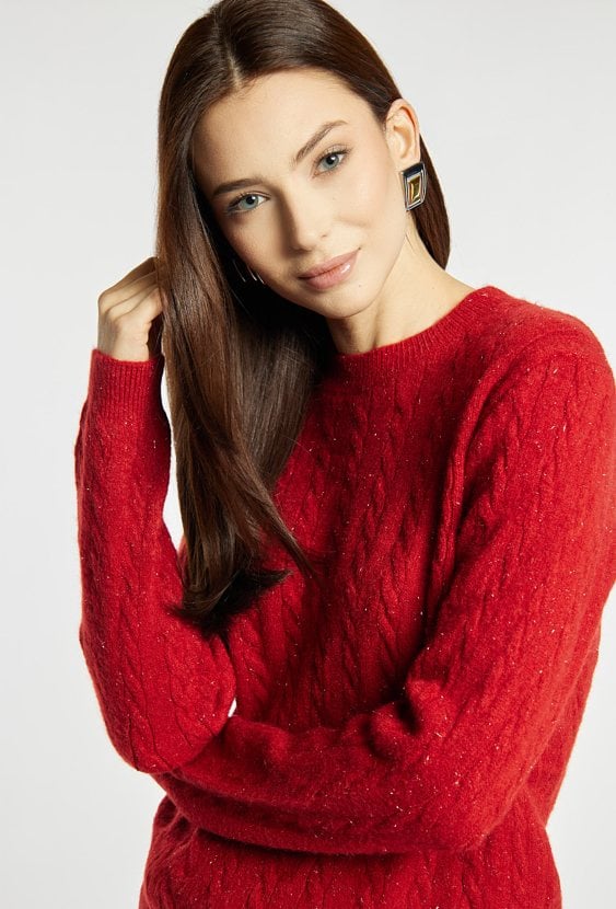 Sweter damski z połyskiem