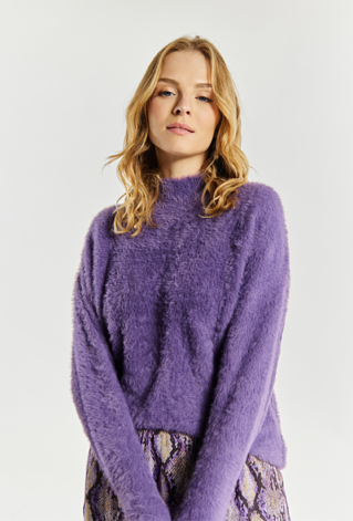 Sweter damski z krótkim włosiem