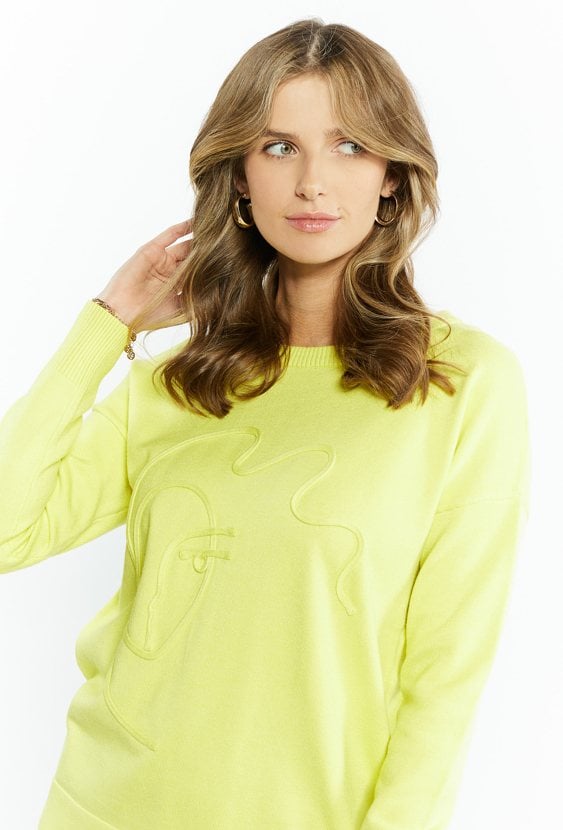 Sweter damski z haftem