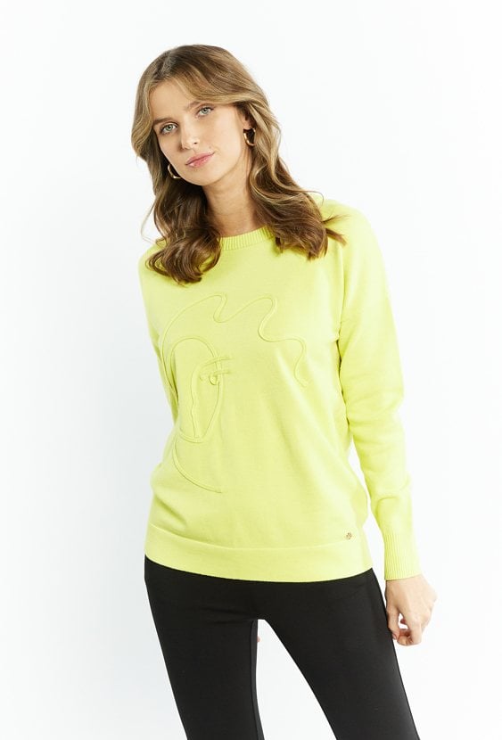 Sweter damski z haftem