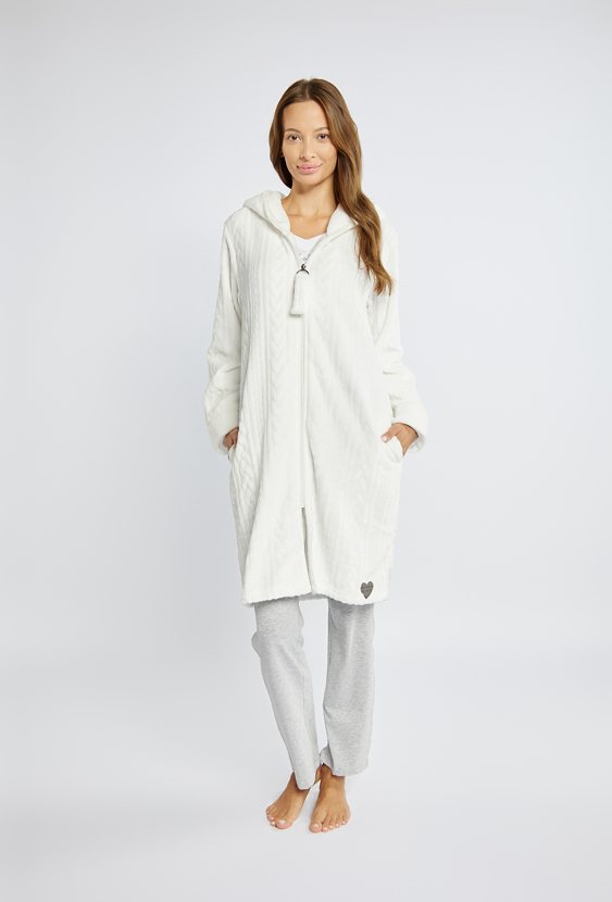 Szlafrok z zapięciem na suwak