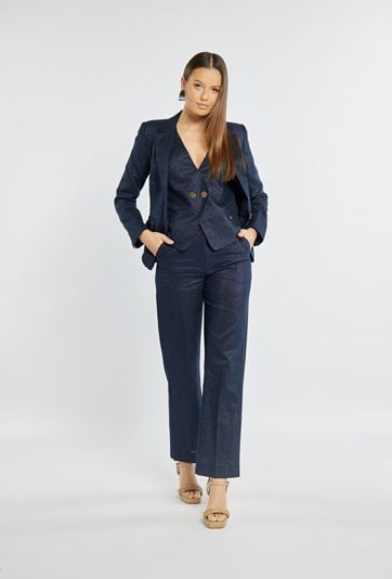 Spodnie z dodatkiem lnu i bawełny