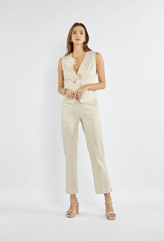 Spodnie z dodatkiem lnu i bawełny